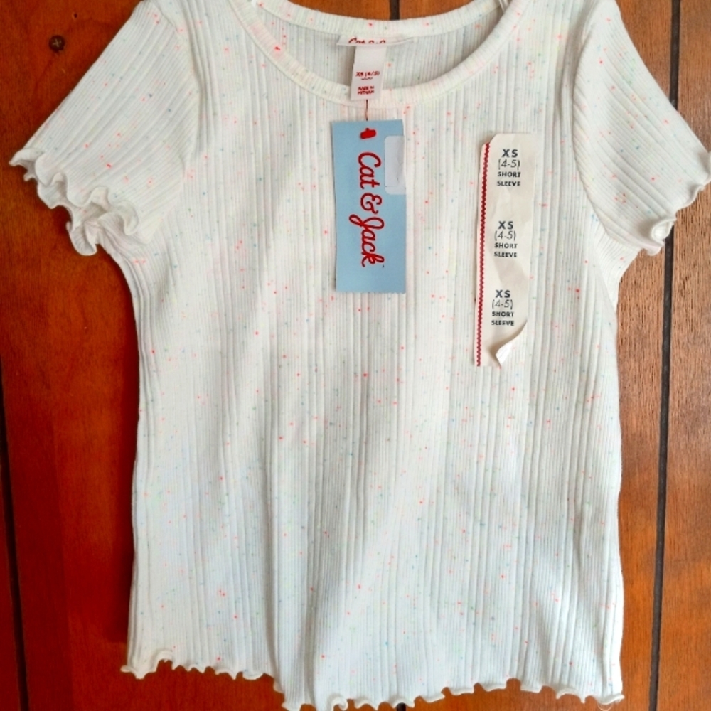 Cat an Jack rainbow speckled shirt